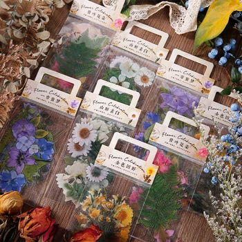 40 vienetų/maišas augalų žiedų skaidrus PET dekoratyvinis dienoraštis lipdukai užrašų knygelė planuotojas dekoratyviniai lipdukai, kanceliarinės prekės