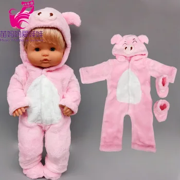 40cm Baby doll gyvūnų rompers 16 colių Nenuco žiemos pliušinis kostiumas Ropa Y Su Hermanita lėlės drabužių priedai
