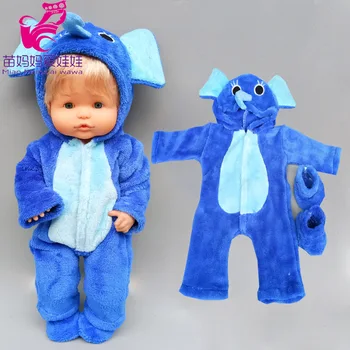 40cm Baby doll gyvūnų rompers 16 colių Nenuco žiemos pliušinis kostiumas Ropa Y Su Hermanita lėlės drabužių priedai