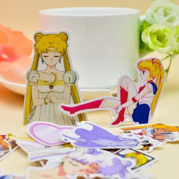 45pcs Self-made Japonijos Gana Sailor Moon Girl Scrapbooking Dekoratyvinis Lipdukas /vandeniui pegatinas raštinės reikmenys naklejki