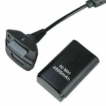 4800mAh Baterijos Įkrovimo Kabelis USB Nustatyti 360 Belaidžiai Žaidimų Valdiklis Įkraunamas Baterijas Su USB Įkroviklio Kabelį