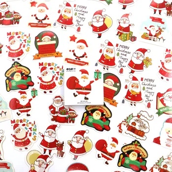 48Pcs/box Linksmų Kalėdų Dekoratyvinis Lipdukas Santa Claus Formos Voko Antspaudas Lipdukai užrašų knygelė 