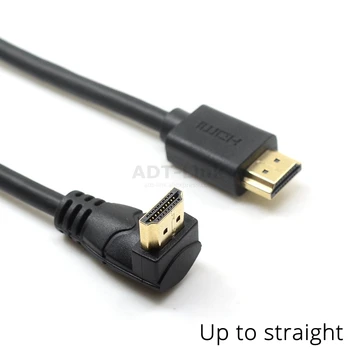 4K*2K 60HZ 2.0 HDMI suderinamus Žemyn & Up & Kairėje ir Dešinėje Kampu 90 laipsnių Vyrų HD pratęsimo Kabelis HDMI suderinamus 2.0 kampu kabelis