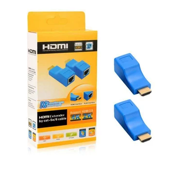 4k*2k Signalo Adapteris Rj45 HDMI-compatibleExtender Pratęsimo Iki 30m Ilgio Per Cat5e/6 Utp Lan Lan Tinklo Prievadus 2,5 Gb / s