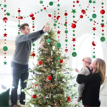 4M Žvaigždė Kalėdų Medžio, Popieriaus Girliandą Linksmų Kalėdų Dekoracijas Namuose Naujųjų Metų 2021 Noel Kalėdų Eglučių Papuošalai Navidad Dekoras