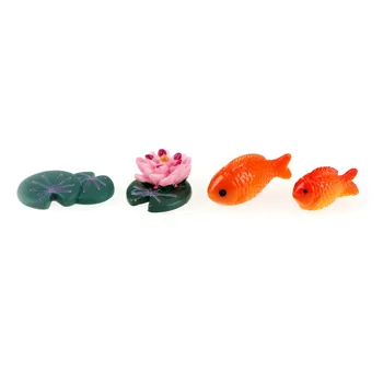 4PCS/2VNT Raudona Žuvis Miniatiūriniai Duomenys Dekoratyvinis Mini Pasakų Sodo Gyvūnai Moss Micro-kraštovaizdžio Papuošalai Dervos vaikų Žaislų