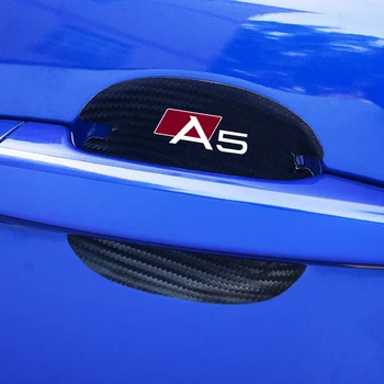 4Pcs automobilio duris dubenį anglies pluošto audiniu dekoratyvinę apsaugą Audi A3 A4 A5 A6 A7 A8 Q3 Q5 Q7 Q8 priedai