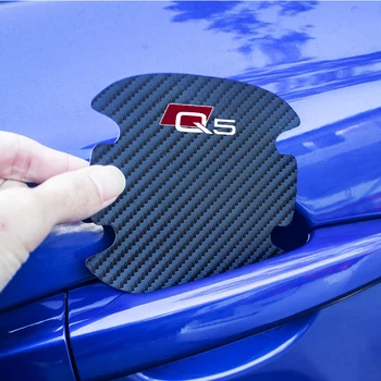 4Pcs automobilio duris dubenį anglies pluošto audiniu dekoratyvinę apsaugą Audi A3 A4 A5 A6 A7 A8 Q3 Q5 Q7 Q8 priedai