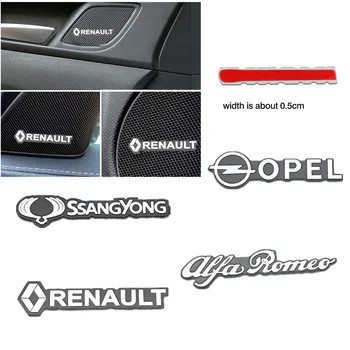 4pcs Automobilių Garsiakalbių garso Garsiakalbio Ženklelis stereo Emblema lipdukas Opel Audi Vw Bmw Benz 