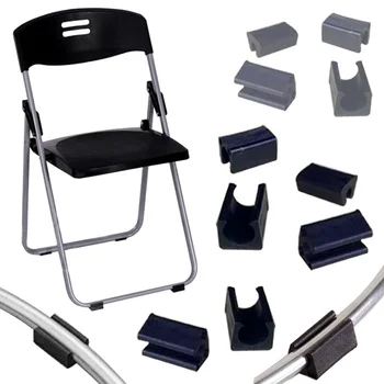4pcs/daug Plastikiniai Biuro kėdės koją, pagalvėlės Apima Bamperis Sklendė taburetės koja Anti-priekiniai pavertimo u-tipo vamzdis kilimėlis 22 mm plieno vamzdžių apkaba