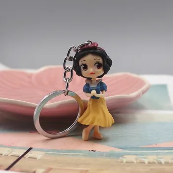 4pcs/daug Princesė snieguolė Hua Mulan Undinė Rapunzel PVC Keychain Pav Lėlės Duomenys Žaislai, 5cm