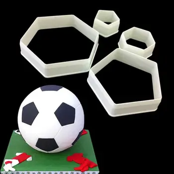 4pcs Futbolo Cookie Cutter Futbolo Formos Minkštas Tortas Dekoro Sugarcraft Formos Tortas Įrankiai, Virtuvės Įrankiai