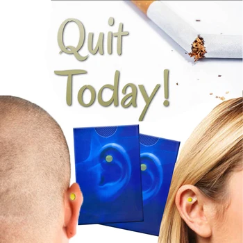 4pcs Magnetas Auricular Mesti Rūkyti Akupresūra Pleistras mesti Rūkyti Stabdžių Dūmų Ne Nerūkomojo Cigarečių Rūkalius Sveikatos Terapija