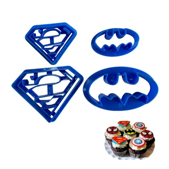 4Pcs/set Plastiko Slapukas Pelėsių Super Herojus Betmenas, Supermenas Cookie Cutters 