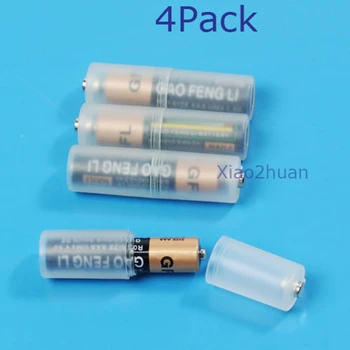 4X Baterijos Adapteris Konverteris Dydis R03 AAA iki AA LR6 + plastikinę Dėžutę, NAUJAS