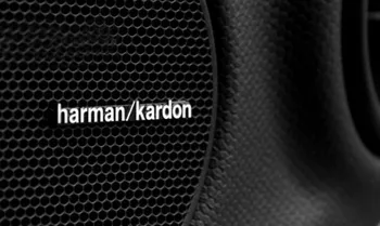 4X harman/kardon Hi-Fi Garsiakalbių garso Garsiakalbio 3D Aliuminio Ženklelis lipdukas Emblema stereo 43x5mm