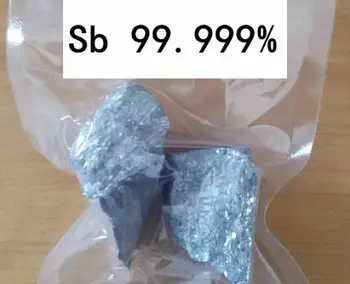 50 gramų Didelio Grynumo 99.99% Stibio Sb Metalo Luitų, Vakuuminio pakavimo