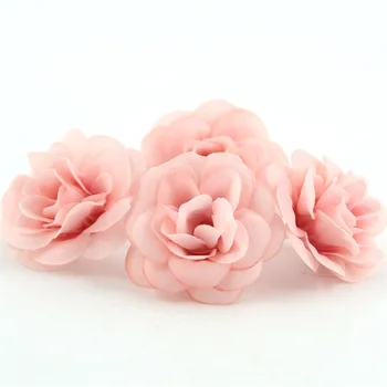 50 Vnt Mini 4.5 cm Dirbtinio Šilko Rožė Gėlių Galvos 