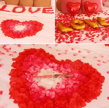 500/1000/2000 Vnt Dirbtinių Rožių Žiedlapių Spalvingas Vestuvių Romantiškas šilko Rožė Gėlių, vestuvių dekoravimo reikmenys