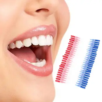 50PC Dantų Siūlu, Galvos, Dantų Higienos Plastiko Tarpdančių Šepetėliu, dantų krapštuką, Sveiki Dantys, Galvos, Dantų Pasiimti TeethBrush
