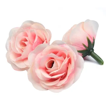 50pcs 2cm Šilko Mini Rose Dirbtinių Gėlių Galvos Vestuves Namo Kambaryje Apdailos Santuokos Skrybėlės Priedai Pigūs Gėlių