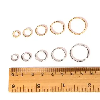 50pcs 8-20mm Auksas Rodis Turas Šuolis Žiedai Susukti Atidaryti Split Žiedai šuolis žiedai Jungtis Papuošalai Guardian Išvadas Prekes