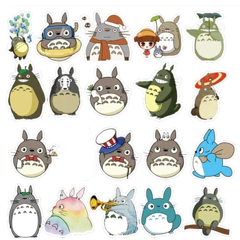50PCS Atkakli Toli Mielas Totoro Lipdukas Dovanos Žaislas Vaikams, Cartoon Anime Lipdukus, Kanceliarines Gitara Telefono Šalmas Nešiojamas kompiuteris