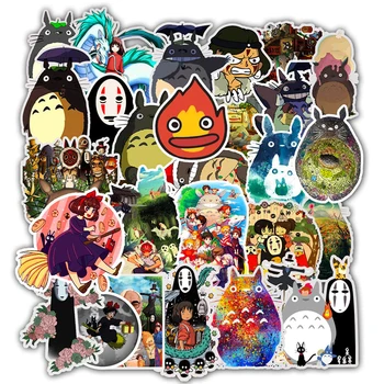 50PCS Hayao Miyazaki Anime Filmą, Animacinį Lipdukai Riedlentė Gitara Motociklo Nešiojamas Bagažo Pokštas Lipdukas Lipdukas Klasikinis Žaislas, Vaikas