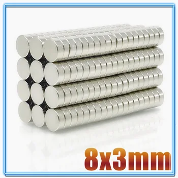 50Pcs Mini N35 Apvalus Magnetas, 8x1 8x1.5 8x2 8x3 8x4 8x5 8x6 8x10 mm Neodimio Magnetas Nuolatinis NdFeB Super Stiprūs, Galingi Magnetai
