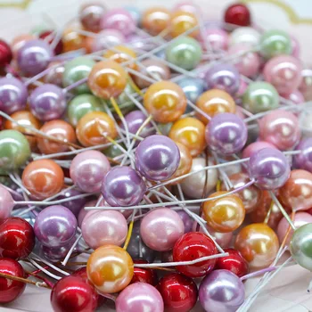 50pcs Mini Uogos Plastiko Netikras Vaisius Mažųjų Dirbtinių Perlų Gėlių Stamens Vyšnių Vestuvių 