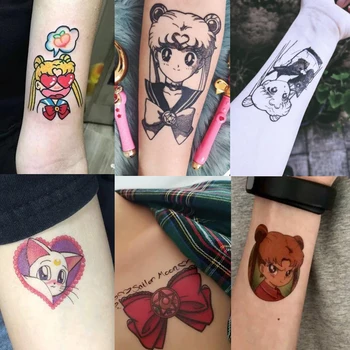 50pcs Sailor Moon Tatuiruotės Lipdukas Cosplay Rekvizitai 