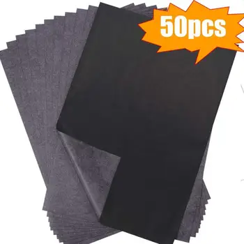 50Pcs/Set Black A4 Kopija anglinis Popierius (Tapyba paieškos Popieriaus Grafito Tapybos Daugkartinio naudojimo Tapyba Priedai Įskaitomas Sekimas