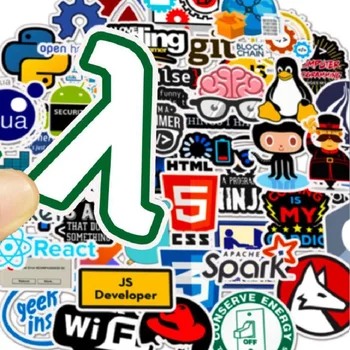 50Pcs/Set Kietas Programavimo Lipdukai Logotipas Interneto Programinės įrangos Lipdukas Juokinga Dovana Geeks Įsilaužėlių Kūrėjai 