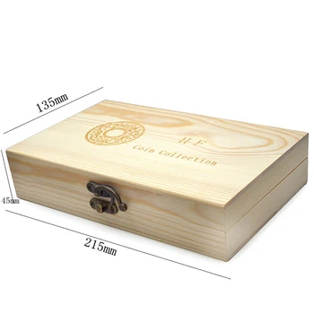 50Pcs Talpykla Medinis Apvalus Monetų Kapsulės Atveju Monetų Surinkimo dėžė, 18-30mm vitrinos, Saugojimo Dėžutė