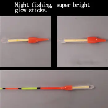 50pcs Žvejybos Plaukti 3mm-4.5 mm Liuminescencinės Lightstick Šviesos Naktį Plūdės Strypas Žibintai Tamsoje Švyti Stick
