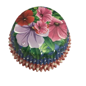 50x Rose/Mėlyna Gėlė/Žalia Gėlė vestuvių popieriaus Cupcake Liner blynai taurės torto kepimo formą atveju turėtojas wrapper Dekoravimo Priemonė