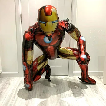 55 x 63CM 3D žmogus-Voras Geležinis Žmogus Herojus Aliuminio Folija, Balionus, Gimtadienio Apdailos Baby Shower Prekių Globos