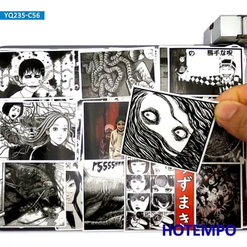 55pcs Japonų Siaubo Manga Stiliaus Tomie Spiralės Lipdukai 