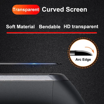 5D Išlenktą Kraštą, Visišką Minkštas Aišku Apsaugine Plėvele Padengti Huawei Juosta 4 Pro Garbės juosta 5i Screen Protector (Ne Stiklo)