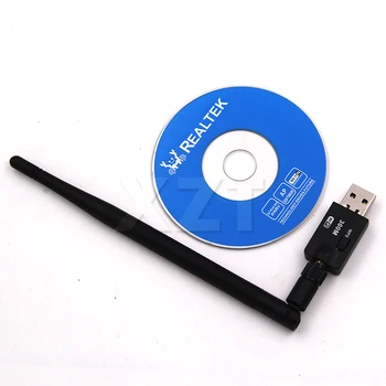 5dBi USB Mini Wireless 300Mbps Tinklo LAN Adapter Kortele, WIFI 802.11 n/g/b MIKROSCHEMOS, Antenos, skirtos 