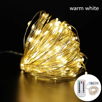 5m 10m, 20m LED Pasakų Žibintai Girliandą Nuotolinio Valdymo pultas USB String Žibintai, naujieji Metai, Kalėdiniai Papuošalai, Namų Kalėdų Žiburiai
