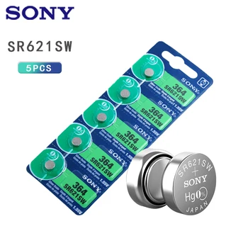 5Pc Sony 621 Žiūrėti Baterija 1 TG LR621 sr621sw 364A 1,5 V LR60 Sidabro Oksido Mygtuką Cell Baterijos Laikrodžių Elektroninė Skaičiuoklė