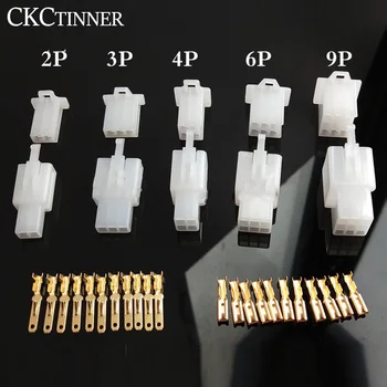 5sets 2,8 mm 2/3/4/6/9 automobilių pin 2.8 vyrų elektros kabelio jungtis female kabelio gnybtų prijungti rinkiniai su linija 10mm
