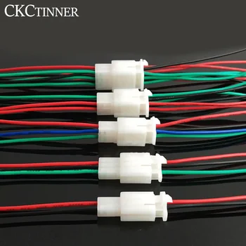 5sets 2,8 mm 2/3/4/6/9 automobilių pin 2.8 vyrų elektros kabelio jungtis female kabelio gnybtų prijungti rinkiniai su linija 10mm