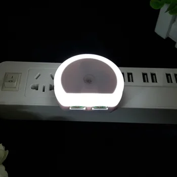 5V 1A Naktį LED Šviesos Su Dual USB Sienos Įkroviklio Kištuką Šviesos Jutiklis ES/JAV Kištukinis Lempos Miegamajame Nakties Šviesos