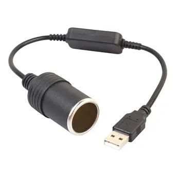 5V 2A USB Vyrų į 12V Automobilio Cigarečių Degiklio Lizdo Keitiklis, Laido Adapteris, skirtas DVR Automobilinis-kroviklis Auto Elektronikos Priedai