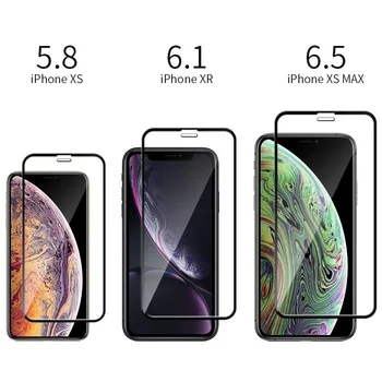5vnt 9H Visiškai Padengti Grūdinto Stiklo iPhone XR 11 Pro Max X XS Max 6 6s 7 8 Plus SE 2020 Screen Protector, iPhone 12 Pro Max