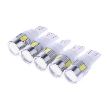 5vnt Balta Didelės Galios Automobilių 3W LED Šviesos Šou Platus Lemputė T10 5630 6SMD Automatinis Šviesos Diodų Lempos Lemputes Accessories Naujas