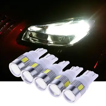 5vnt Balta Didelės Galios Automobilių 3W LED Šviesos Šou Platus Lemputė T10 5630 6SMD Automatinis Šviesos Diodų Lempos Lemputes Accessories Naujas
