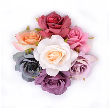 5vnt/daug 7cm Šilko Rožė Gėlių galvos Dirbtinių Gėlių Vestuves Namų Dekoro 